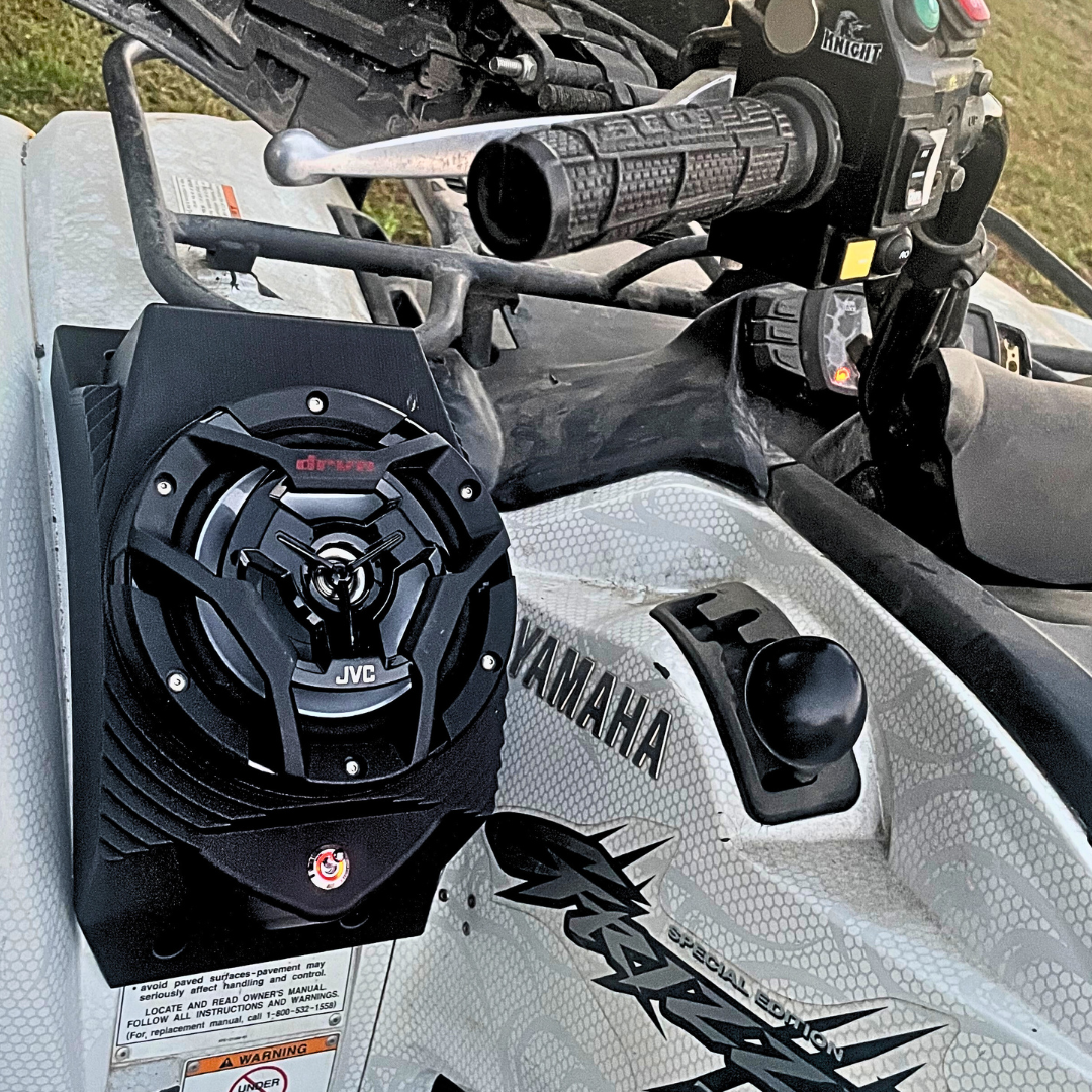 2007 to 2015 Yamaha Grizzly Bluetooth ATV Speaker Pods - Fender Mounted